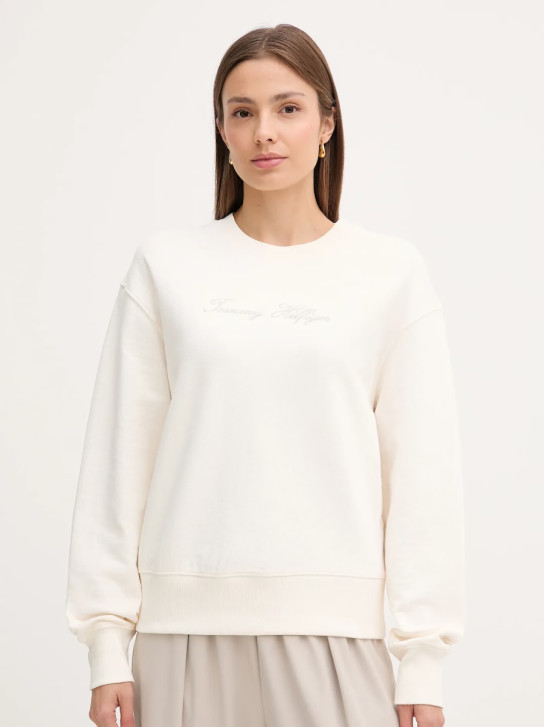 Tommy Hilfiger dámska krémová mikina