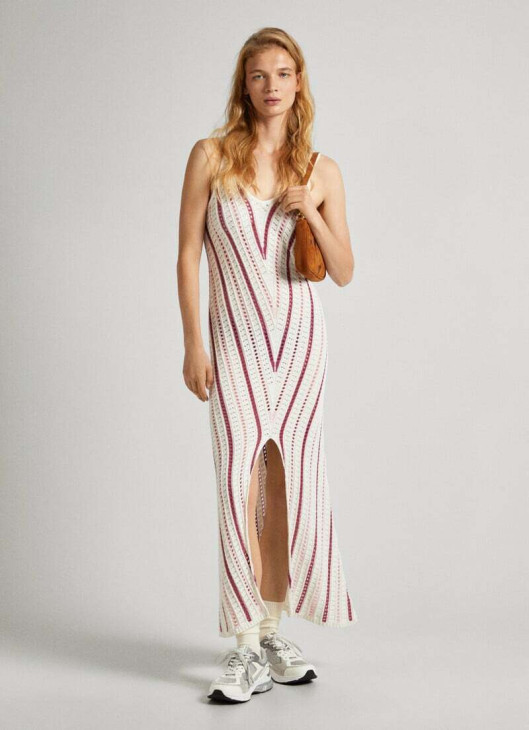 Pepe Jeans dámske krémové šaty GINNY