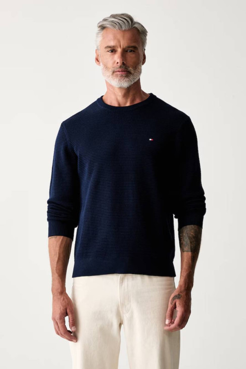 Tommy Hilfiger pánsky tmavomodrý sveter