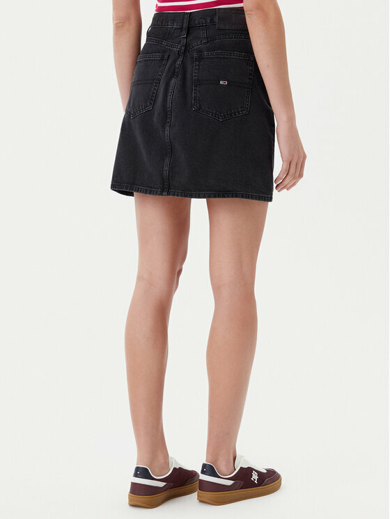 detail Tommy Jeans dámska džínsová sukňa