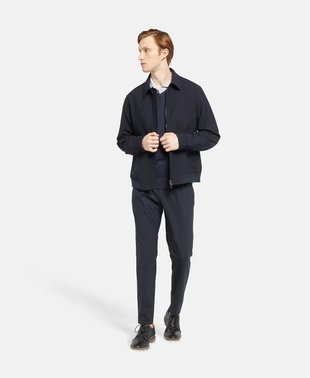 detail Tommy Hilfiger pánsky modrý bomber