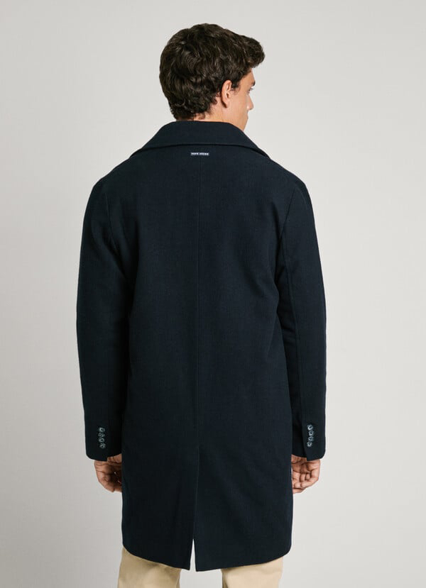 detail Pepe Jeans pánsky modrý kabát TRONDHEIM 