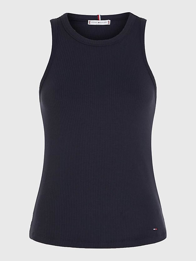 detail Tommy Hilfiger dámske tmavo modré tielko