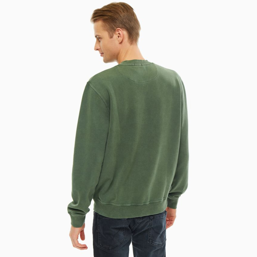 detail Pepe Jeans pánska zelená mikina Lambert