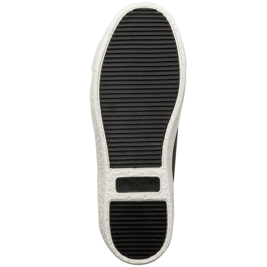 detail Pepe Jeans dámske čierne kožené tenisky Roxy