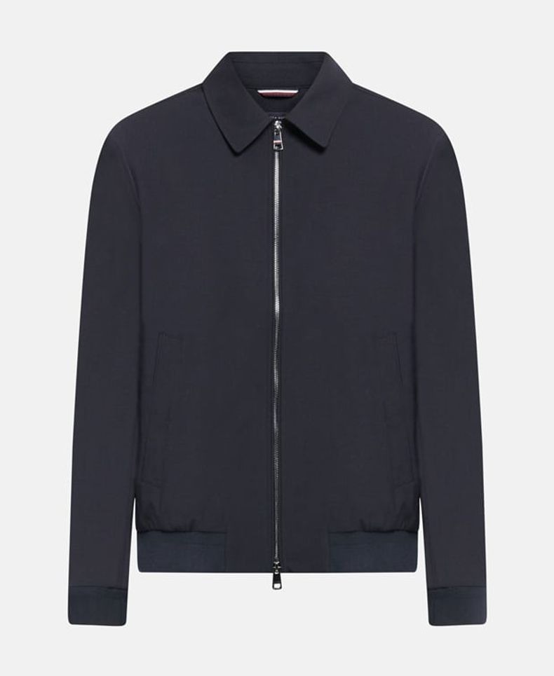 detail Tommy Hilfiger pánsky modrý bomber